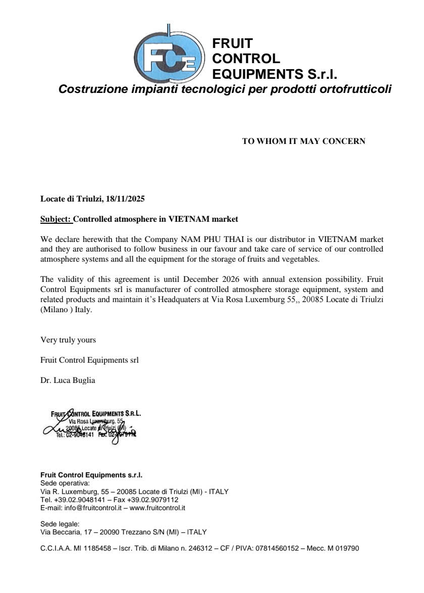 Nam Phú Thái và FCE hợp tác